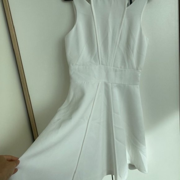 NWT Women Armani Exchange White Textured Fit and Flare Dress Size 4 N5A120YK100 - Picture 6 of 9
